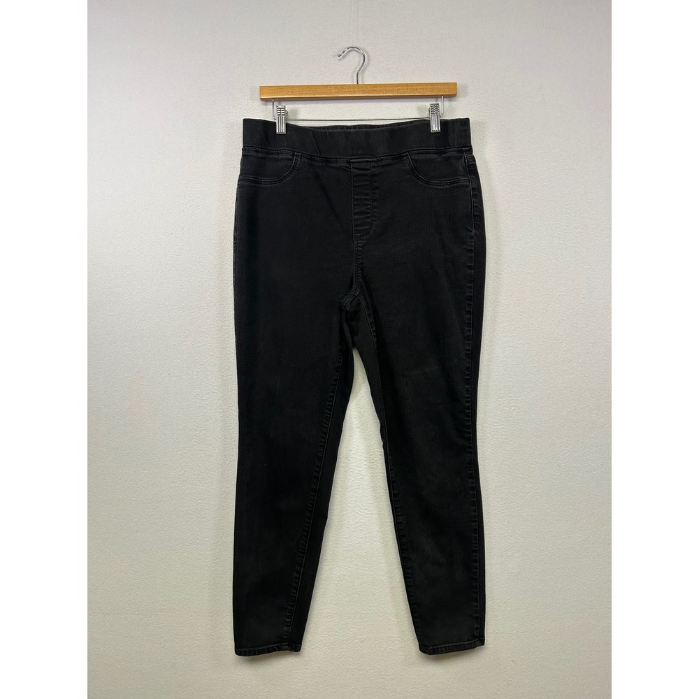 Minimalist Talbots Womens 12 Black Pull-On Jegging High Rise Stretch Denim Pants